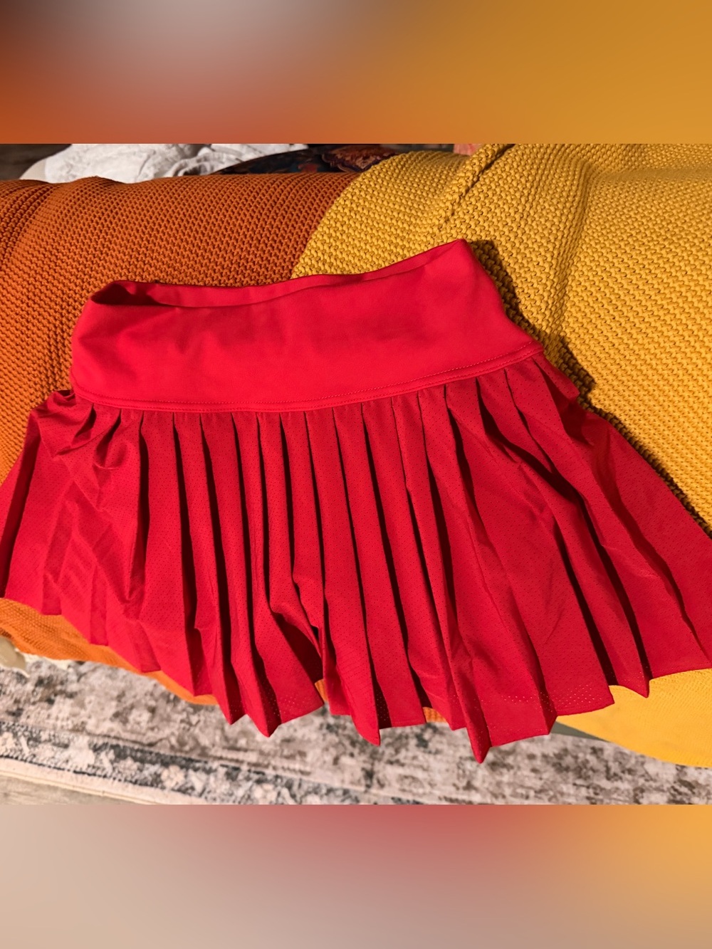 90 Degrees by Reflex- Red Pleated Women’s Skirt - XS - New, unworn, tags removed